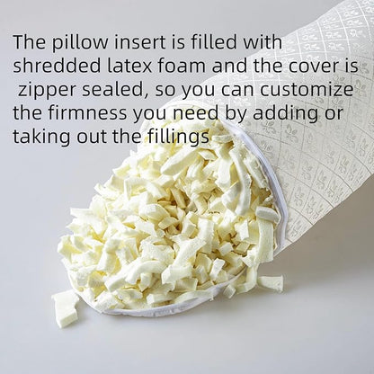 Kingnex Bolster Roll Pillow for Sleeping on Back or Side Under Knee to Relief Lower Back Pain Between Legs for Side Sleepers Cylinder Pillow with Removable Cooling Cover 20x8