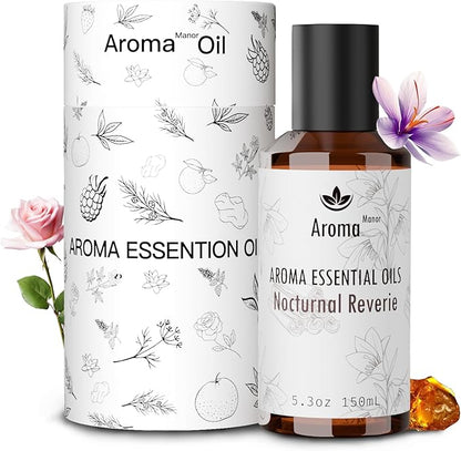 Hotel Scents Nocturnal Reverie 5.3 Fl Oz (150ml), Home Luxury Aroma & Hotel Collection Diffuser Oil- Hotel Diffuser Oil for Aromatherapy -Wood Inspired, Bigger Bottle, Bolder Aroma & Longer Lasting