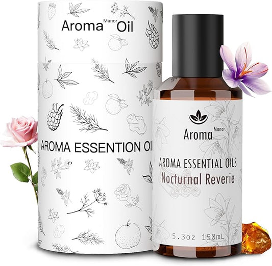 Hotel Scents Nocturnal Reverie 5.3 Fl Oz (150ml), Home Luxury Aroma & Hotel Collection Diffuser Oil- Hotel Diffuser Oil for Aromatherapy -Wood Inspired, Bigger Bottle, Bolder Aroma & Longer Lasting