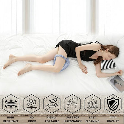 Knee Pillow for Side Sleepers, Alignment Pillows for Side Sleepers， Memory Foam Leg Pillow with Sleeping revoget Alignment Pillow for Soothing Pain Relief for Sciatica - Adjustable Strap (Blue)