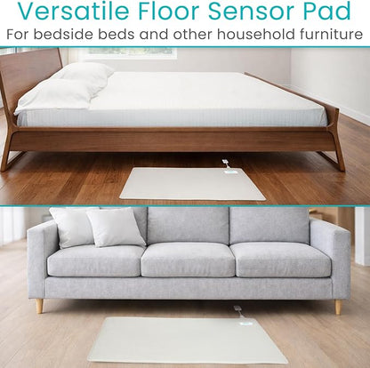 Vive Wireless Floor Alarm by Vive - Motion Sensor Kit for Elderly Dementia Patients - Weight Movement Pressure Pad Detector - Automatic Health Alert System for Mat
