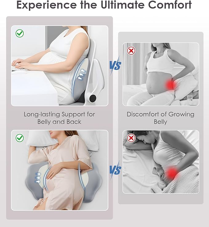 Pregnancy Pillows for Sleeping, Memory Foam Maternity Pillow Support for Back Belly HIPS, Adjustable Travel Wedge Pillow for Pregnant Women, Side Sleeping Pregnant Pillows with Cooling Pillowcase