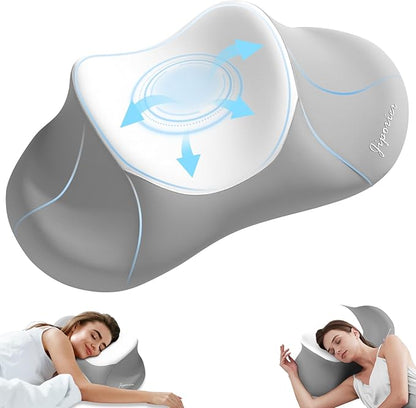 Cervical Neck Pillow for Sleeping，Ergonomic Memory Foam Pillow for Neck Pain Relief,Side Sleeper Pillows for Adults,Orthopedic Bed Pillow for Side Back Stomach Sleepers