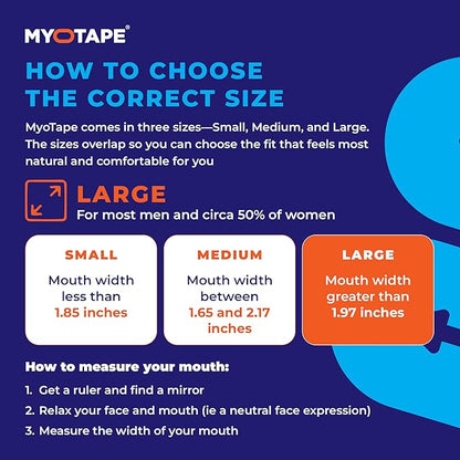 MyoTape - Sleep Tape for Beards - 30 Nights - Reduce Snoring - Improve Sleep - Promote Nasal Breathing - Extra Strong Adhesive - Comfortable & Gentle