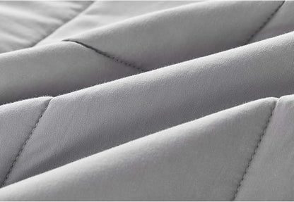 TONGDADA Kids Weighted Blanket | 40''x60'',10lbs | for Child Between 80-125 lbs | Premium Cotton Material with Glass Beads | Light Grey