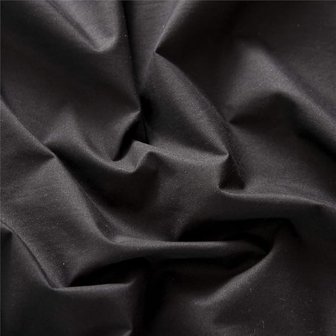 Holawakaka Twin Waterproof Mattress Protector Black Fitted Sheet Breathable Bed Mattress Pad Cover, 14" Deep Pocket (Black, Twin)