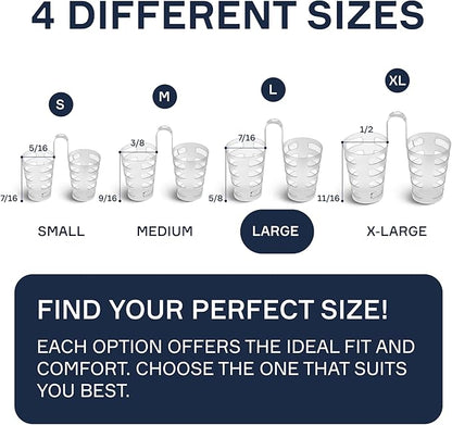 Nasal Dilators for Sleeping – Set of 4 Large (L) Soft Nose Vents and Nostril Opener for Quiet Nights - Nasal Cones