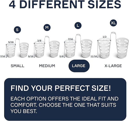 Nasal Dilators for Sleeping – Set of 4 Large (L) Soft Nose Vents and Nostril Opener for Quiet Nights - Nasal Cones