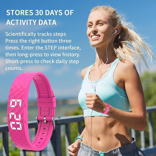 Vibrationswecker Armband | Vibrating Alarm Wristband, Silent Alarm Watch, Wrist Alarms Clock, Gentle Vibration Wakeup Watch, Vibrating Wrist Clock for Deep Sleepers/Hearing