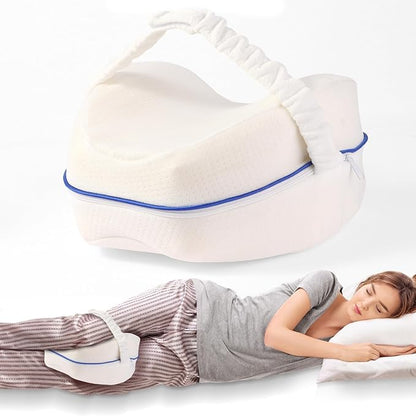 Knee Pillow for Side Sleepers for Back Pain,Leg Pillow for Side Sleepers, Memory Foam Cushion Knee Support Pillows,Pain Relief, Pregnancy Travel Pillow with Extra Washable Cover