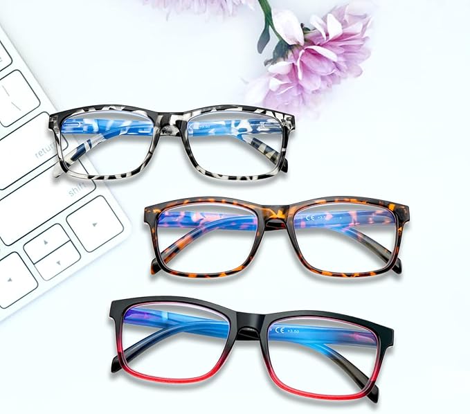 SIGVAN 6 Pack Reading Glasses for Women Men Blue Light Blocking,Spring Hinge Anti Eyestrain/Glare Computer Readers (6 Mix, 2.0)
