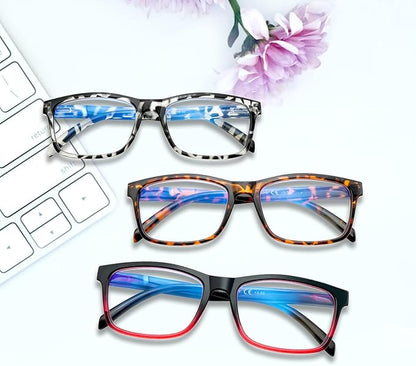 SIGVAN 6 Pack Reading Glasses for Women Men Blue Light Blocking,Spring Hinge Anti Eyestrain/Glare Computer Readers (6 Mix, 2.50)