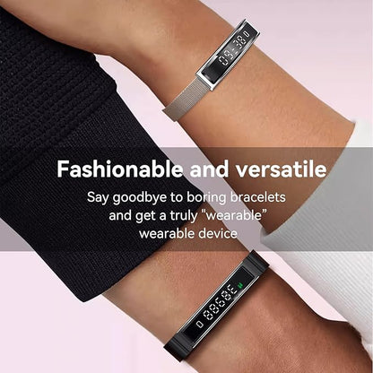 Health Smart Bracelet,Fitness Tracker with Heart Rate, Sleep Monitoring, Blood Oxygen, Step Counting for iOS and Android, No Subscription Fee, Waterproof, Valentines Day Gifts for Her Him(Black)