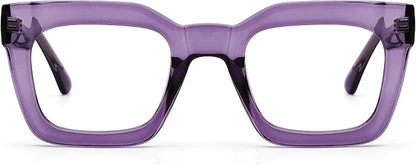 AQWANO Stylish Oversized Reading Glasses for Women Fashion Designer Readers Blue Light Square Computer Glasses