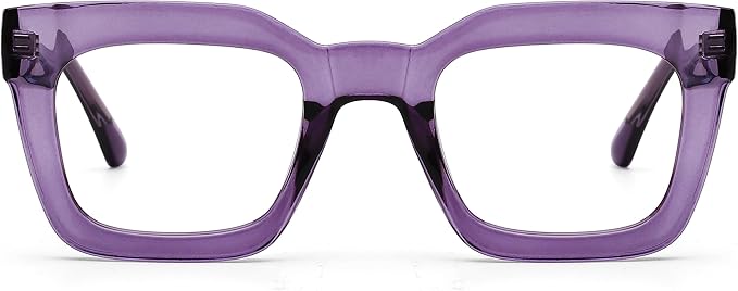 AQWANO Stylish Oversized Reading Glasses for Women Fashion Designer Readers Blue Light Square Computer Glasses