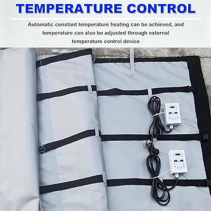 IBC Tote Heater Blanket, IBC Container Heater, IBC Tote Freeze Protection, Smart Temperature Control up to 150°C, IBC Tote Blanket with Thermostat, for Petroleum Grey-275Gallon/1000L
