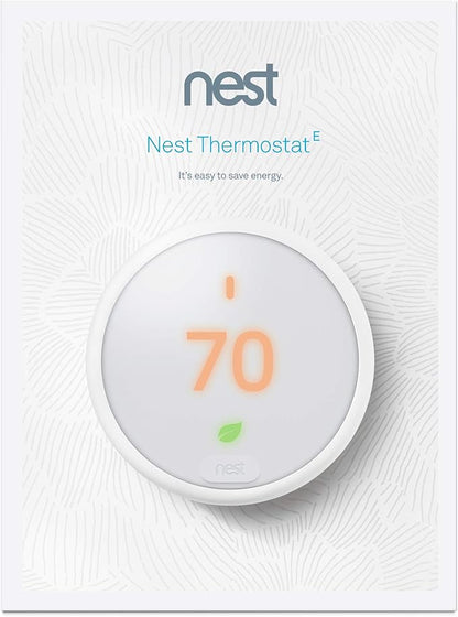 Nest Thermostat E Programmable Smart Thermostat for Home, App Controlled via Wifi, Programmable, Compatible with Alexa and Google Assistant, Frosted White Color (T4002ES)