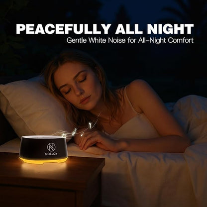 White Noise Machine for Baby Kids & Adults 24 Soothing Sounds Cry Sensor Night Light Rechargeable via Type-C Timer & Memory Portable Sleep Sound Device