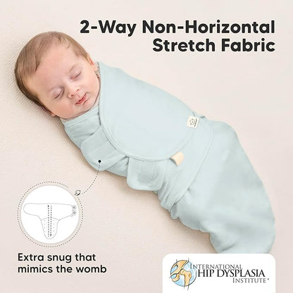 3-Pack Organic Baby Swaddle Sleep Sacks - Swaddles for Newborns, Infant 0-3 Months, Baby Girls, Boys, Soft & Snug Newborn Sleep Sack, Nursery Swaddling Blankets (Mellow, OS)