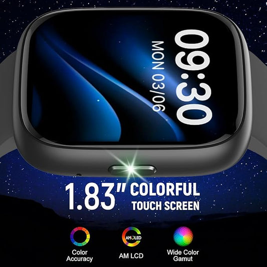 Smart Watch (Answer/Make Call) for iPhone&Android, 1.83" Smartwatches with Sleep Monitor Heart Rate Activity Tracking, IP68 Waterproof, Fitness Tracker 100+Sport, Reloj Inteligente 30 Day+Battery Life