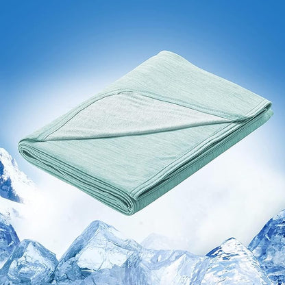 Marchpower Arc-Chill Cooling Blanket for Hot Sleepers Queen Size, Summer Blanket with Double-Sided Design, Japanese Cooling Fiber Absorbs Body Heat, Lightweight Soft