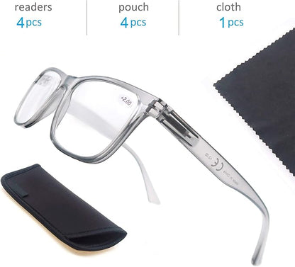 Blue Light Blocking Reading Glasses Men Large Oversized Square Readers Wide fit Cheaters for Men W/Big Head/Large Face