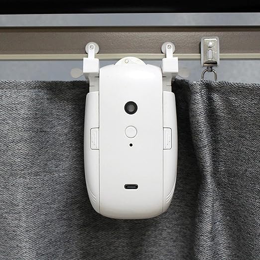 Automatic Curtain Opener and Closer - Smart Curtain Opener Robot Roman Pole U and I Shape Rail 2-in-1, APP Voice Remote Control for Home Office