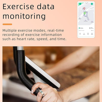 Smart Ring for Women Health Ring Fitness Ring with Enamel Fitness Tracker with Heart Rate Monitoring Sleep Monitor Distance Pedometer Calorie No Subscription Fee for Android iOS