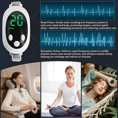 Handheld Sleep Aid Device, Sleep Assisted Low-Frequency Pulse Generator, Relief Anxiety Help Sleep, USB Rechargeable