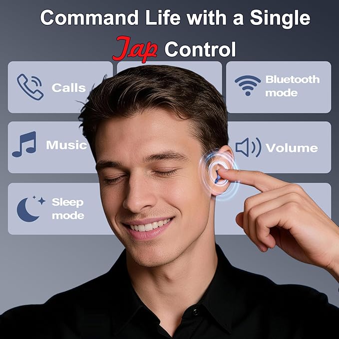 2026 Sleep Earbuds Bluetooth 6.0 in Ear, Mini Sleep Headphones with Sleep Monitor and APP, Small Earplugs for Side Sleepers, 48H Playtime Sleep Earphones with Sleep Mode, Personal Alarm, Blue