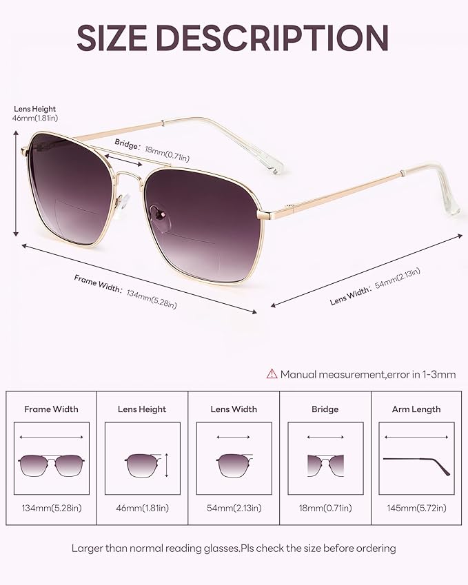 JM 2-Pack Aviator Reading Glasses Women Metal Frame Blue Light Blocking Computer Readers