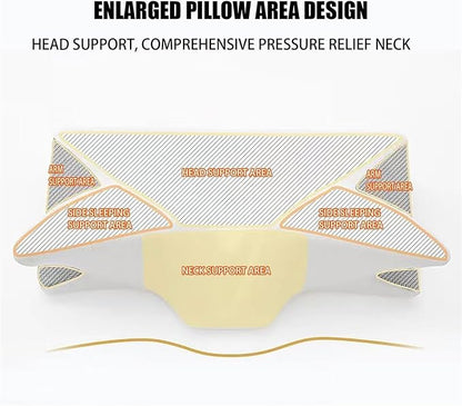 Pillow for Sleep Apnea, Anti Snore Pillows for Sleeping, Premium Memory Foam Pillows for Neck Pain Relief, Ergonomic Side Sleeper for Adults (Gray)