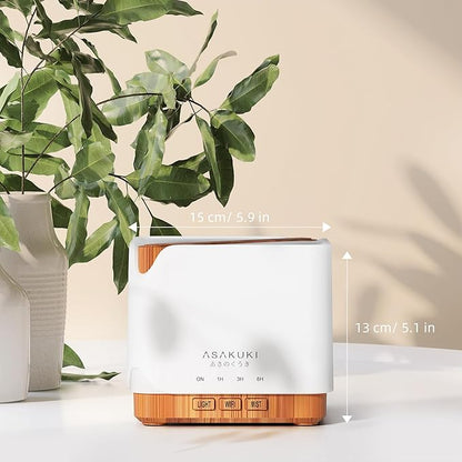 ASAKUKI Smart WiFi Essential Oil Diffuser, Large 700 ml Cool Mist Humidifier, Easy Connect with Alexa and Google Home, Phone App & Voice Control, Customized Schedule Timers and LED Light