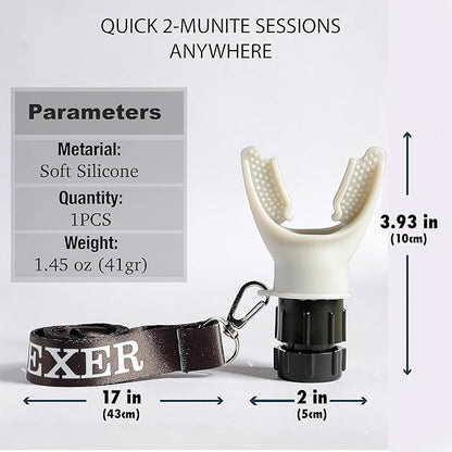 Incentive Spirometer & Lung Trainer for Adults – Portable Breathing Exercise Device, Breathing Exercise Machine, Muscle Trainer, High-Grade Silicone, Easy to Clean, Neck Strap Included