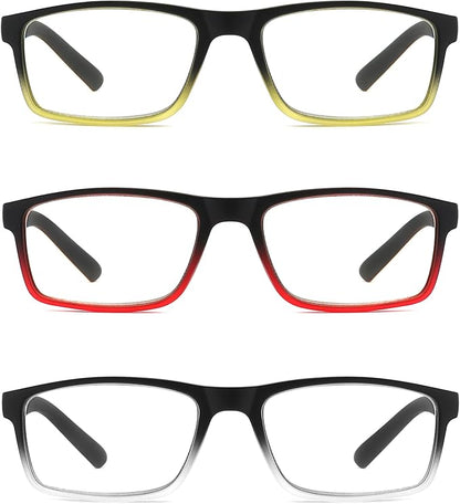 DONGDI Blue Light Blocking Reading Glasses 4 Pack Computer Readers for Women Men,Anti Glare UV Ray Filter Eyeglasses… (C10-12, 2.50)