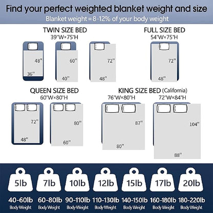 CYMULA Weighted Blanket for Adults (15lbs 48"x72" Twin Size) - Cooling Breathable Heavy Blankets for Summer Winter - Ultra Microfiber Soft Comfort Throw with Glass Beads - Gifts for Men/Women