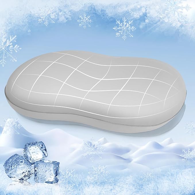 Elegear Cervical Neck Pillow, Zero-Pressure Deep Sleep Pillow for Sleeping, Cooling Neck Pillow for Pain Relief, Ergonomic Cervical Pillow with Induction Spring Design for Side&Back Sleeper - L