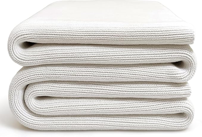 Knitted Weighted Blanket for Adults, 62"x90" 16lbs Chunky Knit Heavy Cotton Blanket, Cooling, Breathable, Sustainable, Machine Washable,Valentine's Day Birthday Gifts Presents for Mom Women