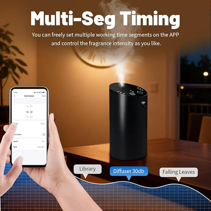 Smart AI Control Essential Oil Diffuser, Ultrasonic Aromatherapy Fragrant Oil Humidifier Vaporizer, Timer and Auto-Off Switch with Essential Oil (WiFi/Bluetooth Control)