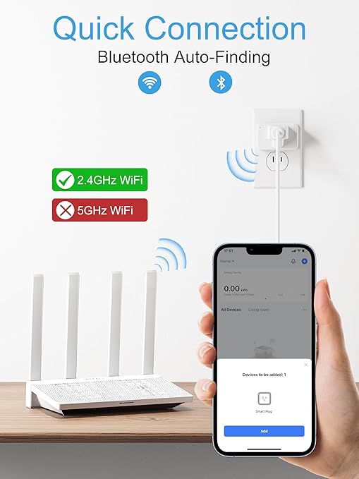 EIGHTREE Smart Plug 15A, Smart Plugs That Compatible with Alexa & Google Home & SmartThings, No Hub Required, Smart Outlet with Remote Control, Timer & Schedule, 2.4GHz WiFi Only, 4 Packs