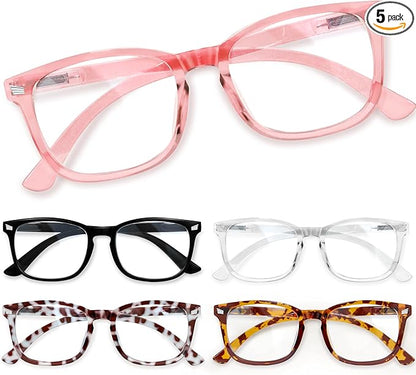 CCVOO Mix & Match Reading Glasses for Women - Lightweight, Comfortable Fit, Clear Vision - Blue Light Blocking