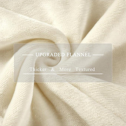 Electric Blanket Queen Size, Super Soft Cozy Upgraded Flannel Blanket Dual Control with 5 Heating Levels & 10 Hours Auto Off, Fast Heating Blanket & Overheat Protection, 84" x 90", White