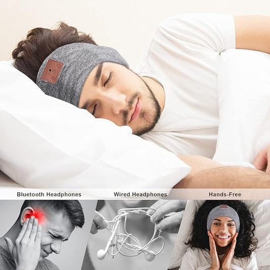 2-Pack Sleep Headphones Wireless, Bluetooth Sports Headband Headphones with Ultra-Thin HD Stereo Speakers Perfect for Sleeping,Workout,Jogging,Yoga,Insomnia, Air Travel, Meditation-