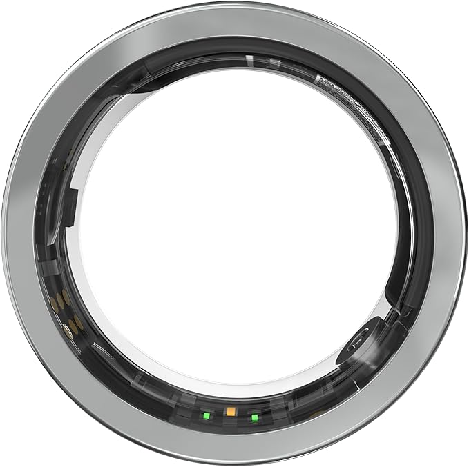 3Plus Loop - Smart Ring - Titanium - No App Subscription - Meditation Coach - Sleep Tracking - Heart Rate - Fitness w/Assisted GPS - Swim 5ATM - Up to 4 Days of Battery Life (Silver, US 9)