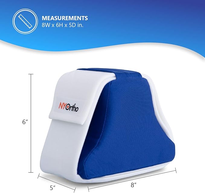 NYOrtho Abduction Wedge Knee Separator for Hip Surgery Recovery – 4" Orthopedic Pillow for Leg Support, Contracture Prevention & Post Surgery Use – Wheelchair or Bed – Wipeable, Fluid-Resistant