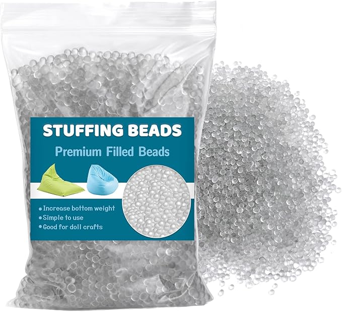 400g/14.1oz Premium Stuffing Beads, Stuffing for Stuffed Animals, Sandbags,Glass Filling Beads, Filled Bead Weighted Stuffed Bead for Halloween Christmas Craft DIY Decor
