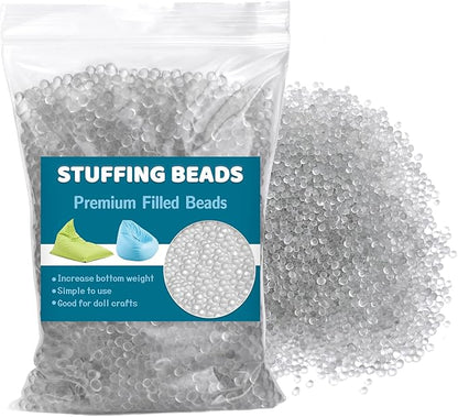 400g/14.1oz Premium Stuffing Beads, Stuffing for Stuffed Animals, Sandbags,Glass Filling Beads, Filled Bead Weighted Stuffed Bead for Halloween Christmas Craft DIY Decor