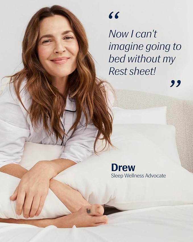 REST® Evercool®+ Starter Sheet Set, CaliKing, Lavender, Breathable Bed Sheet for Hot Sleeper and Night Sweats, with Pillowcases, Ionic+ Self-Cleaning Silver Yarn for Sensitive Skin, 3PCS No Flat Sheet