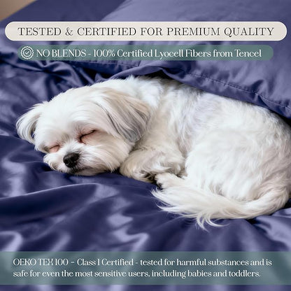 Eucalyptus Sheets - Infused with Silver for Anti-Odor, Softer Than Silk Fibers, More Cooling Than Cotton - Perfect for Hot Sleepers & Sensitive Skin - 100% Tencel Lyocell - Cali-King Sheet Set