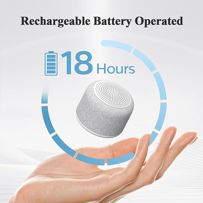 REACHER Travel White Noise Sound Machine,Portable Mini Noise Machine for Sleeping with 20 Soothing Sounds, Small Bluetooth Speaker, Baby, Adults, Rechargeable
